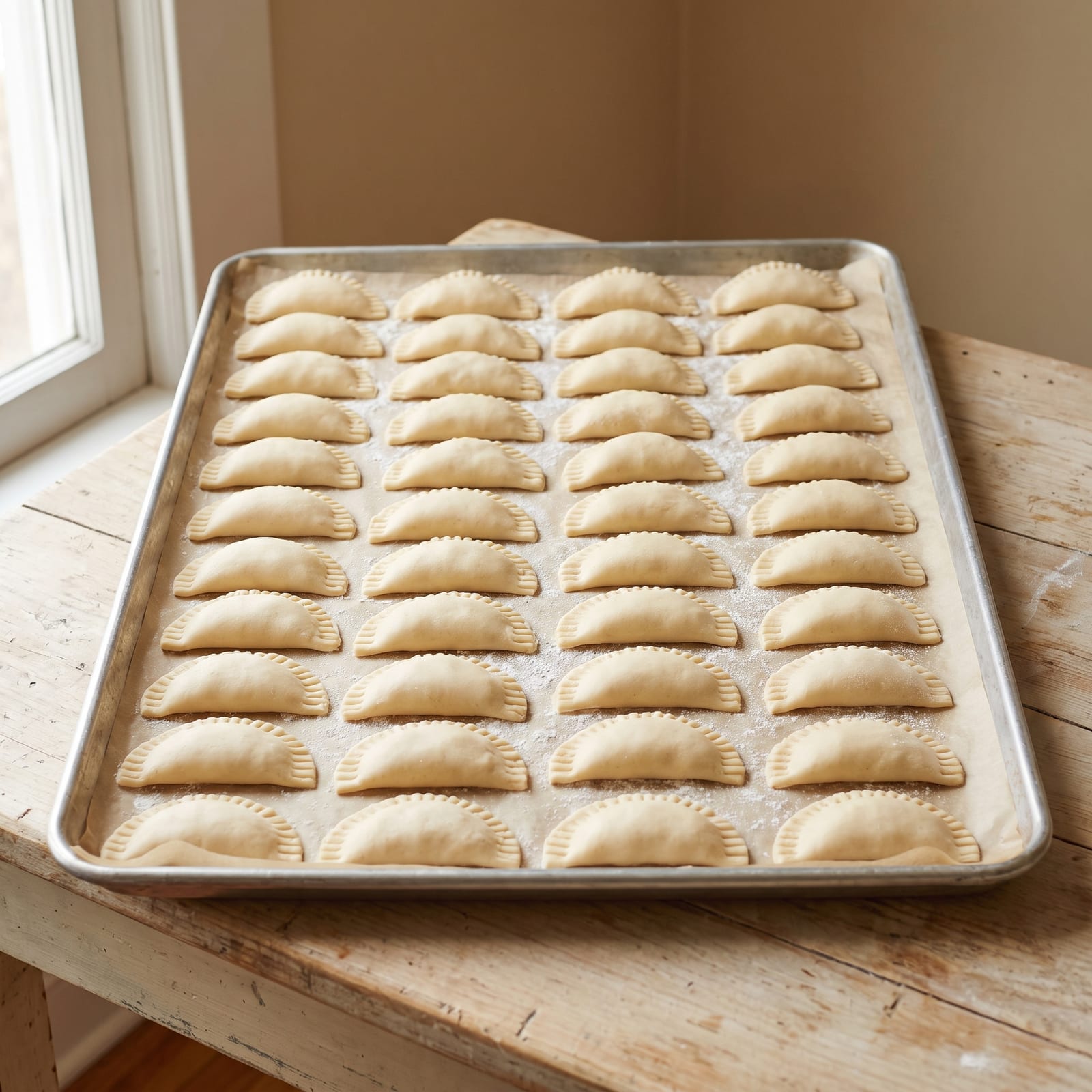 Pasteles Crudos por 50 Unidades (Relleno a Elección)